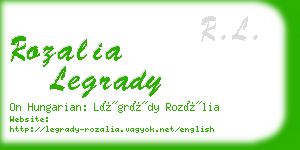 rozalia legrady business card